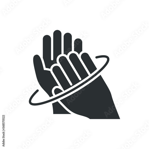 Vector illustration of handwashing icon on white background