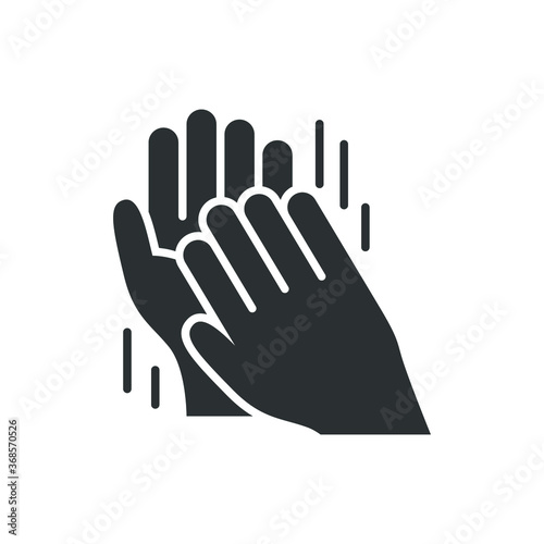 Vector illustration of handwashing icon on white background