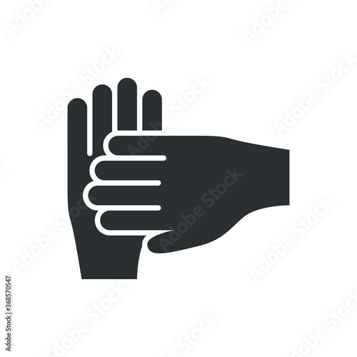Vector illustration of washing hands icon on white background
