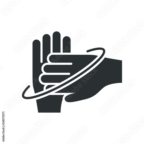 Vector illustration of washing hands icon on white background