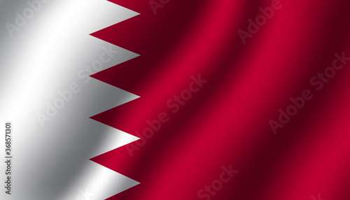 bahrain national wavy flag vector illustration