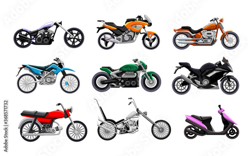 Foto Motorbike icon set
