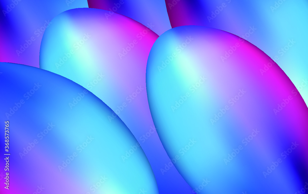 Red and blue elliptic vector poster with soft gradient