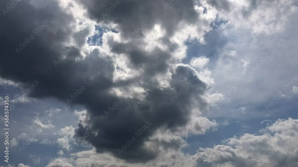 大空と左右に流れる雲 タイムラプス 大空と左右に流れる雲 タイムラプス