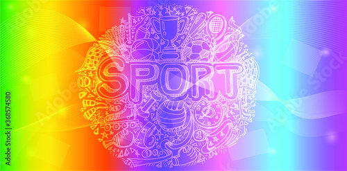 Sport Background Design. Website landing page. Template for apps. Vector illustration.