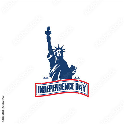 Liberty emblem America logo silhouette icon vector