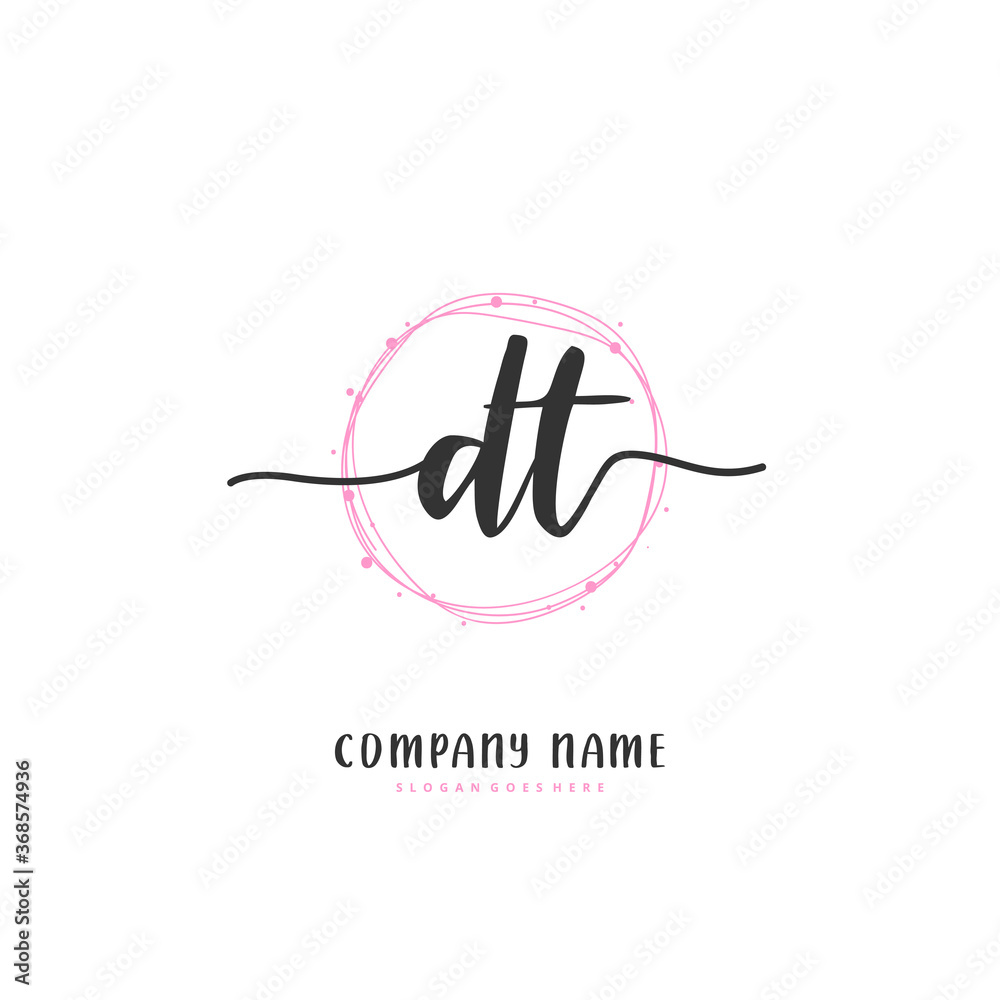 D T DT Initial handwriting and signature logo design with circle. Beautiful design handwritten logo for fashion, team, wedding, luxury logo. D T DT Initial handwriting and signature logo design with circle. Beautiful design handwritten logo for fashion, team, wedding, luxury logo.