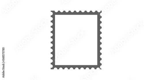 Blank Postage Stamps Set on white Background