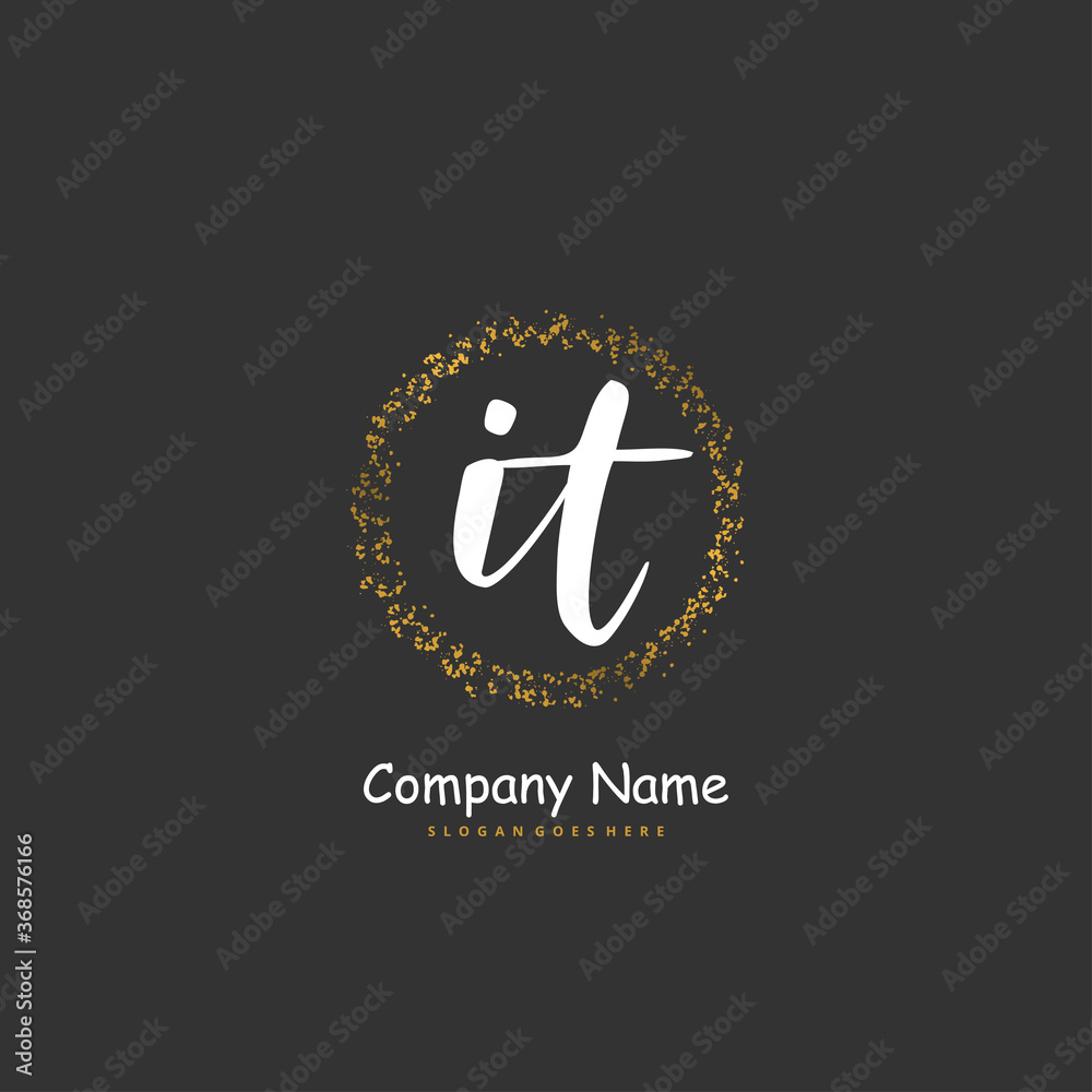 I T IT Initial handwriting and signature logo design with circle. Beautiful design handwritten logo for fashion, team, wedding, luxury logo. I T IT Initial handwriting and signature logo design with circle. Beautiful design handwritten logo for fashion, team, wedding, luxury logo.