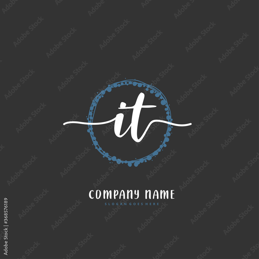 I T IT Initial handwriting and signature logo design with circle. Beautiful design handwritten logo for fashion, team, wedding, luxury logo. I T IT Initial handwriting and signature logo design with circle. Beautiful design handwritten logo for fashion, team, wedding, luxury logo.