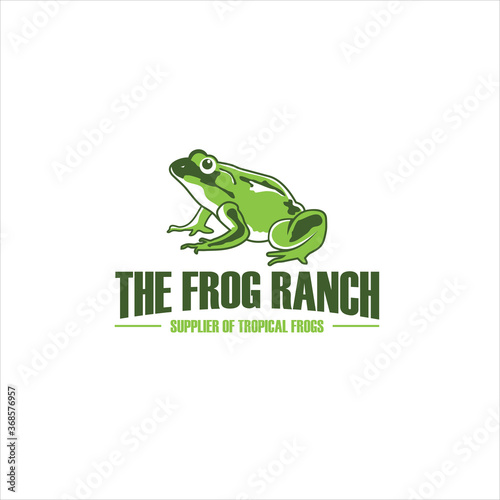 frog logo design silhouette icon vector