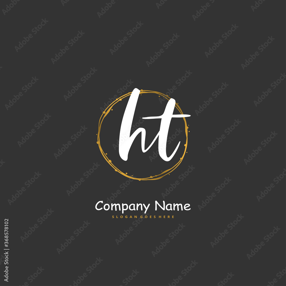 H T HT Initial handwriting and signature logo design with circle. Beautiful design handwritten logo for fashion, team, wedding, luxury logo. H T HT Initial handwriting and signature logo design with circle. Beautiful design handwritten logo for fashion, team, wedding, luxury logo.