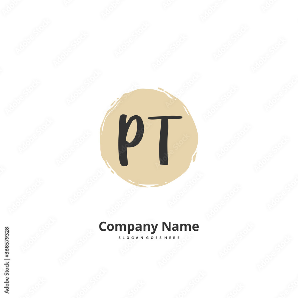 P T PT Initial handwriting and signature logo design with circle. Beautiful design handwritten logo for fashion, team, wedding, luxury logo. P T PT Initial handwriting and signature logo design with circle. Beautiful design handwritten logo for fashion, team, wedding, luxury logo.