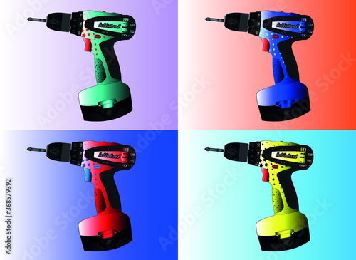 best electric mechanic electric screwdrivers set advertising store front poster