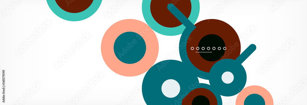 Obraz premium Circles and lines abstract background for covers, banners, flyers and posters and other templates