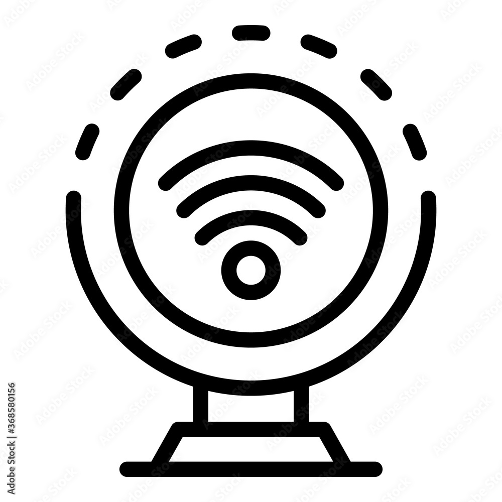 Wifi remote access icon. Outline wifi remote access vector icon for web design isolated on white background Wifi remote access icon. Outline wifi remote access vector icon for web design isolated on white background