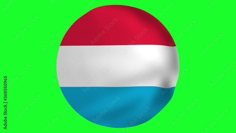 Round Flag of Luxembourg waving in air 4k UHD Animation Round Flag of Luxembourg waving in air 4k UHD Animation