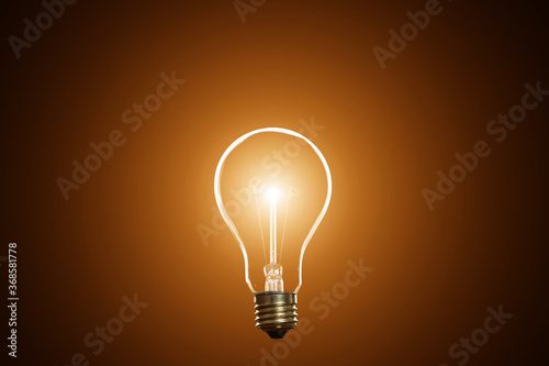 Tungsten filament light bulb