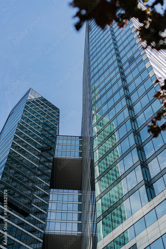 glass buildings of skyscrapers in Moscow City
