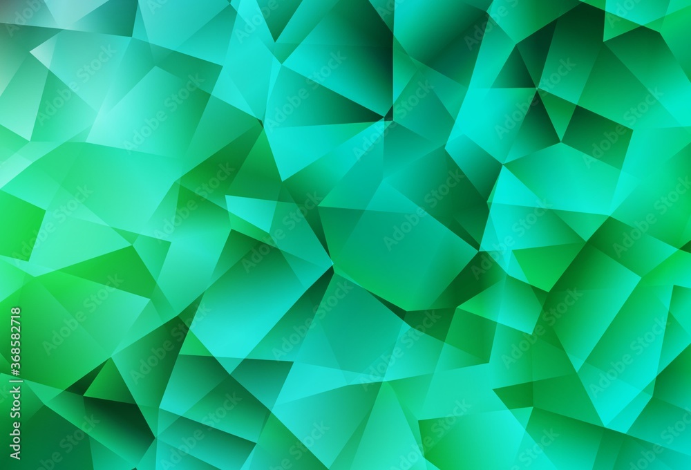 Light Green vector shining triangular layout. Light Green vector shining triangular layout.