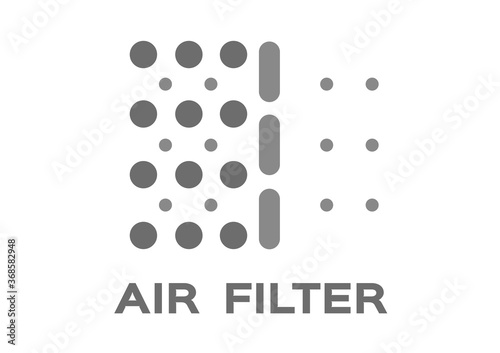 air filter with bacteria and dust proof vector