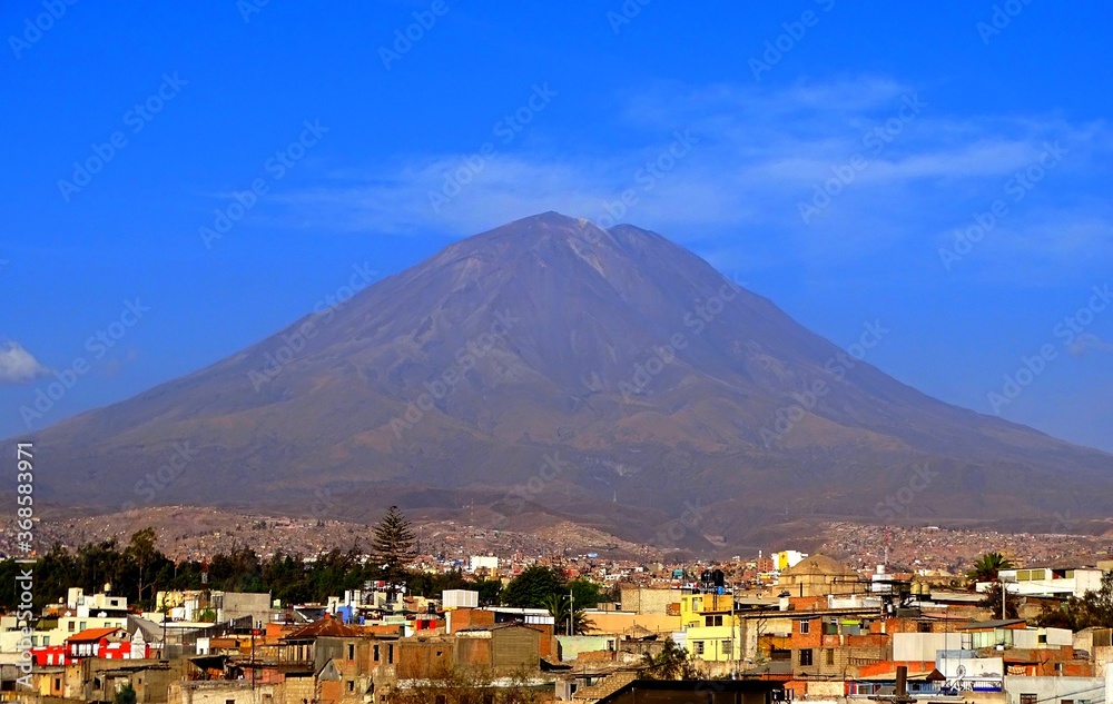 South America, Peru,  city of Arequipa, volcano The Misti (El Misti)