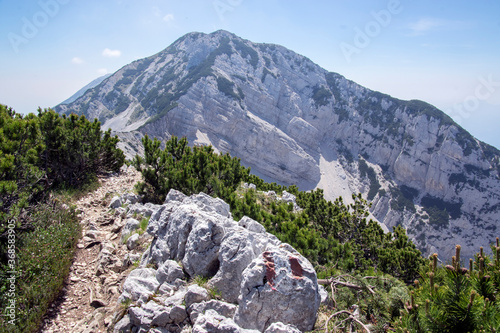 Touristic trail Alta Via del Monte Baldo, ridge way in Garda Mountains