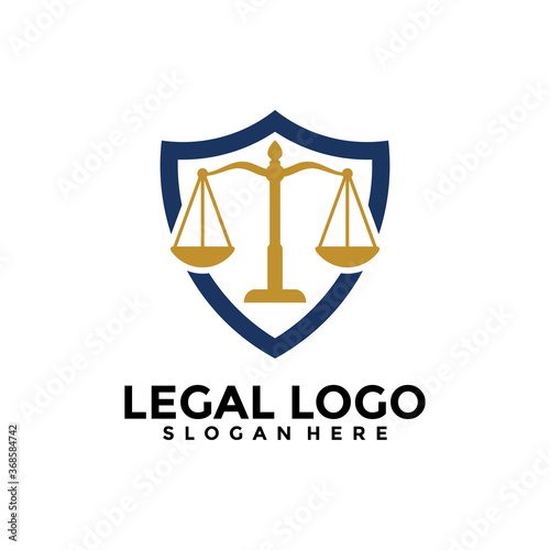 Law Firm Logo Template Design. Legal logo vector concept