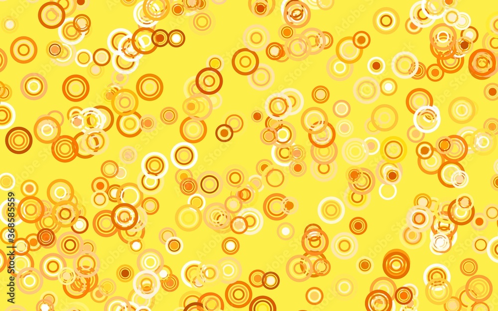 Light Brown vector background with bubbles.