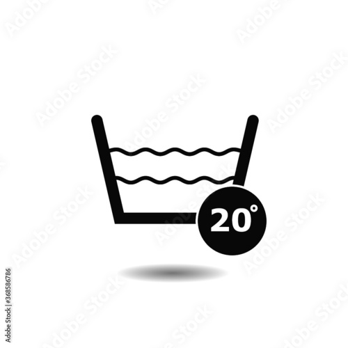Washable cleaner symbol with shadow