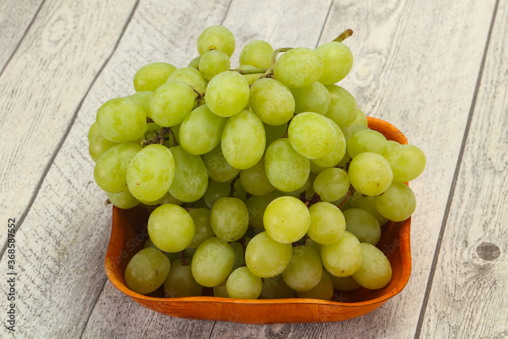 Sweet ripe Green grape branch