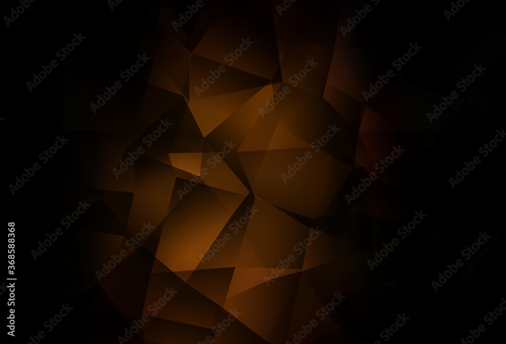 Dark Brown vector polygon abstract layout. Dark Brown vector polygon abstract layout.