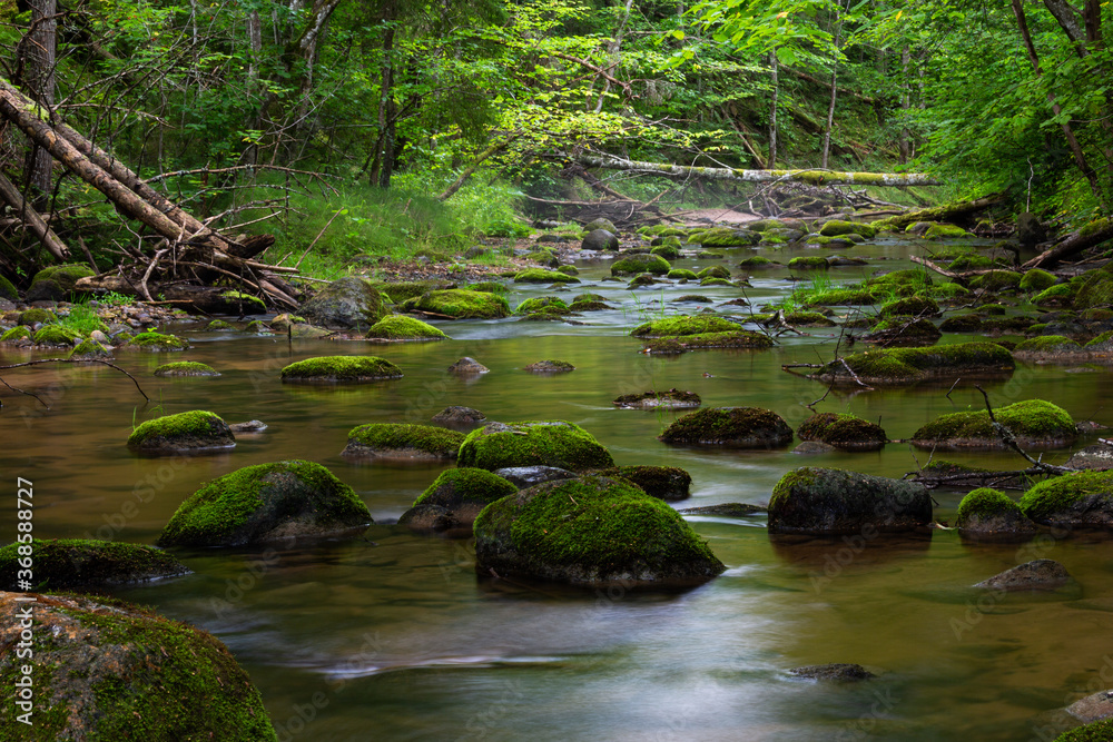 A small rocky river in spring Taken in Latvia, Raunis river A small rocky river in spring Taken in Latvia, Raunis river