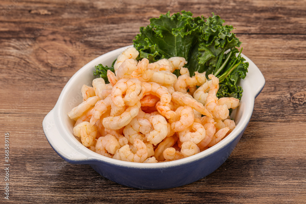Small unshelled shrimps in the bowl Small unshelled shrimps in the bowl