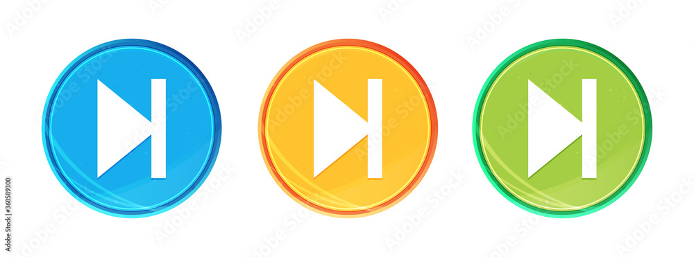 Next track icon clean soft round button set illustration Next track icon clean soft round button set illustration