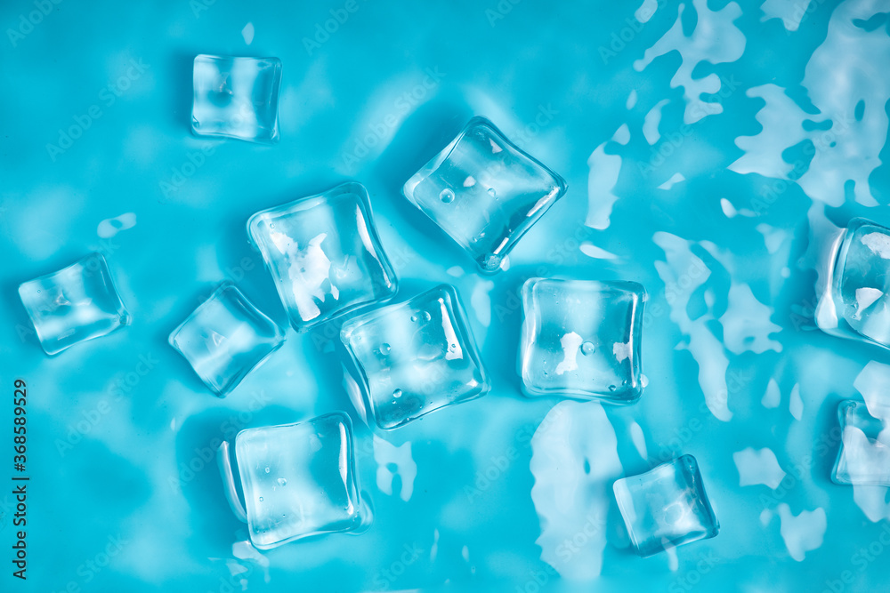 Cool and transparent ice cubes in summer Cool and transparent ice cubes in summer
