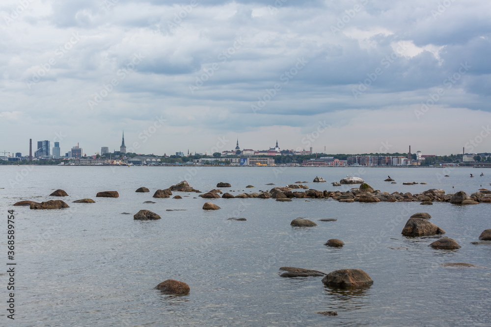view on old Tallinn from stonie bay view on old Tallinn from stonie bay