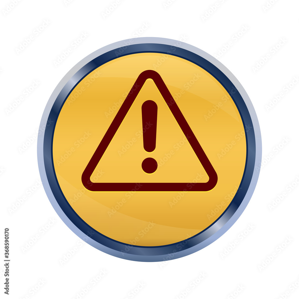 Alert icon super yellow round button illustration Alert icon super yellow round button illustration