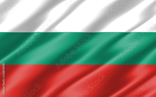 Free Download Silk wavy flag of Bulgaria graphic. Wavy Bulgarian flag 3D illustration. Rippled Bulgaria country flag is a symbol of freedom, patriotism and independence. - GFXLoad