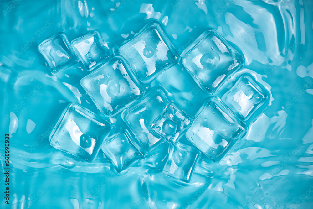 Cool and transparent ice cubes in summer Cool and transparent ice cubes in summer