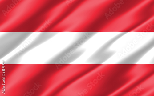 Free Download Silk wavy flag of Austria graphic. Wavy Austrian flag 3D illustration. Rippled Austria country flag is a symbol of freedom, patriotism and independence. - GFXLoad