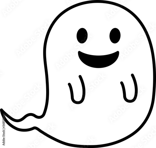 笑っているおばけのイラスト