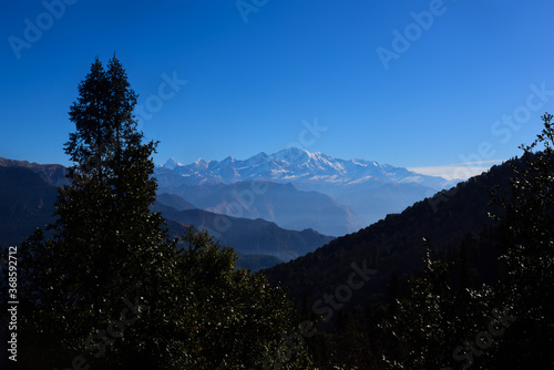 Beautiful scenic landscape of chopta / Tungnath, uttarakhand, india