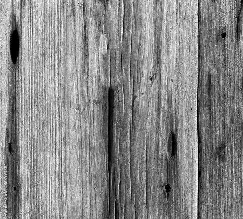 Vintage wood texture in black and white for Background, photo
