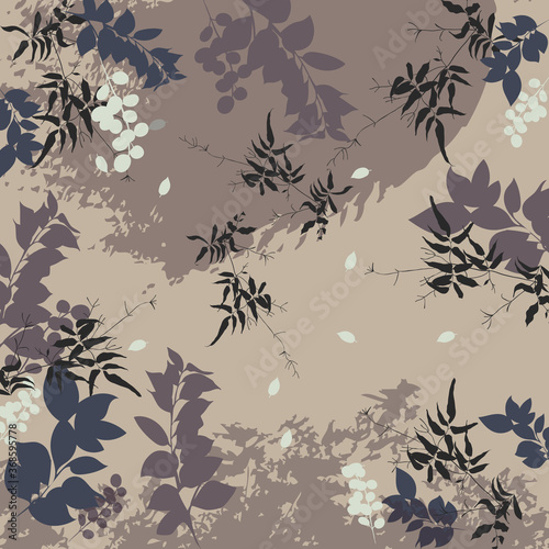 silk square hijab with abstract floral pattern design