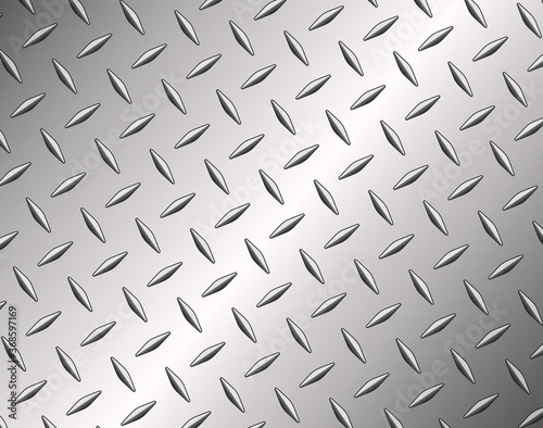 The diamond steel metal sheet texture background, vector illustration.