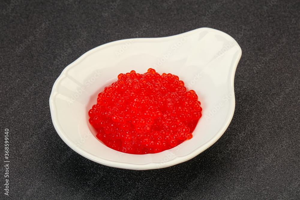 Red salmon caviar in the bowl Red salmon caviar in the bowl