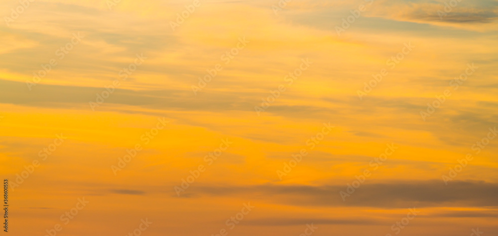 sunset sky with cloudy for background.