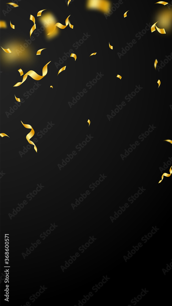 Streamers and confetti. Gold streamers tinsel and 