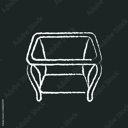 chalk icon, baby cot - playpen on legs